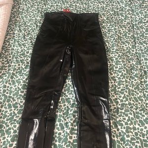 Spanx patent leather leggings